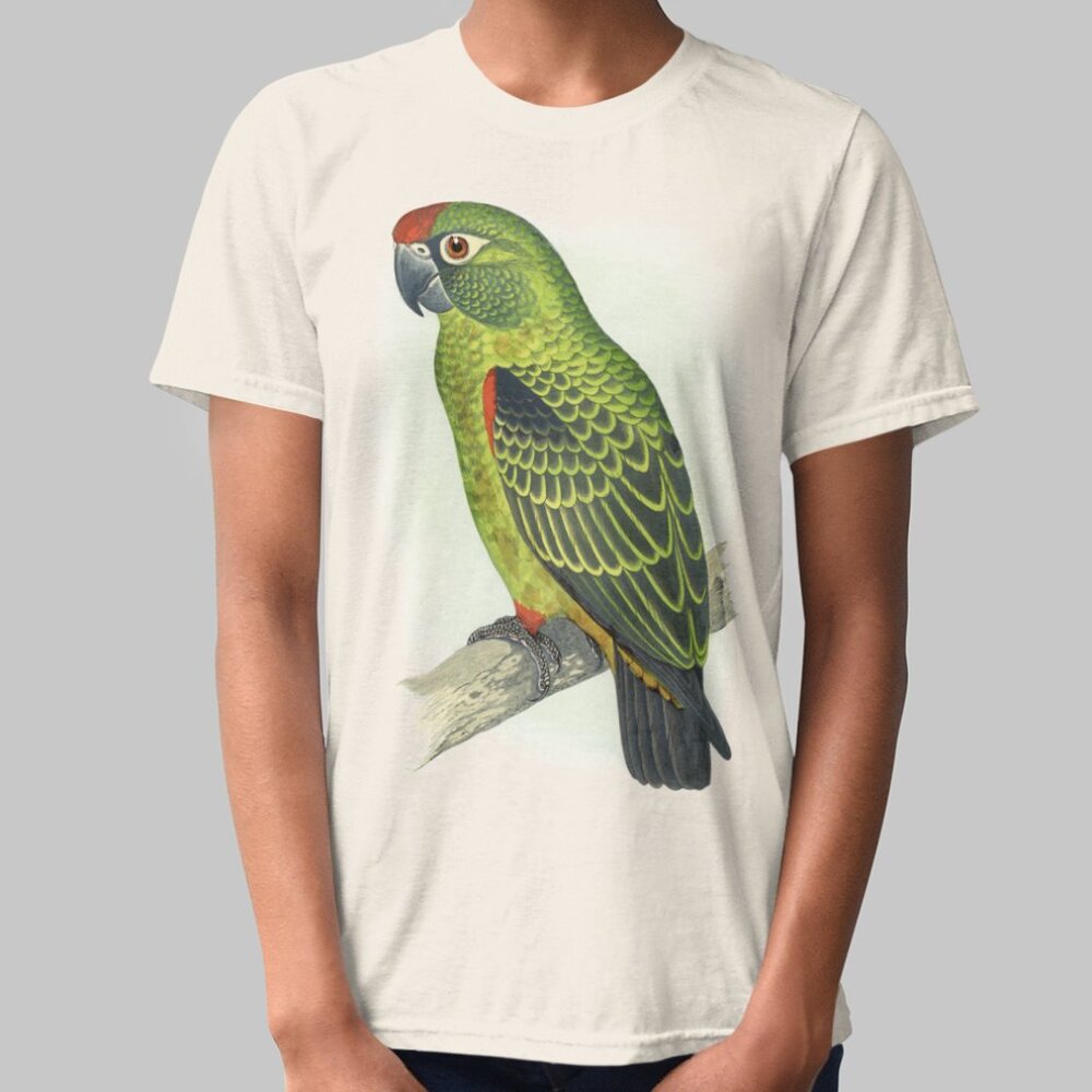 Red-fronted Parrot VTG Print Short Sleeve Graphic Tee T-shirt S M L XL